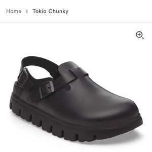 Birkenstock Tokio Chunky Leather Clogs - Black